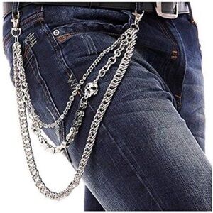 Pants Chain for Men Women,Biker Skull Chain Wallet,Long CoolPunk Trousers Chain